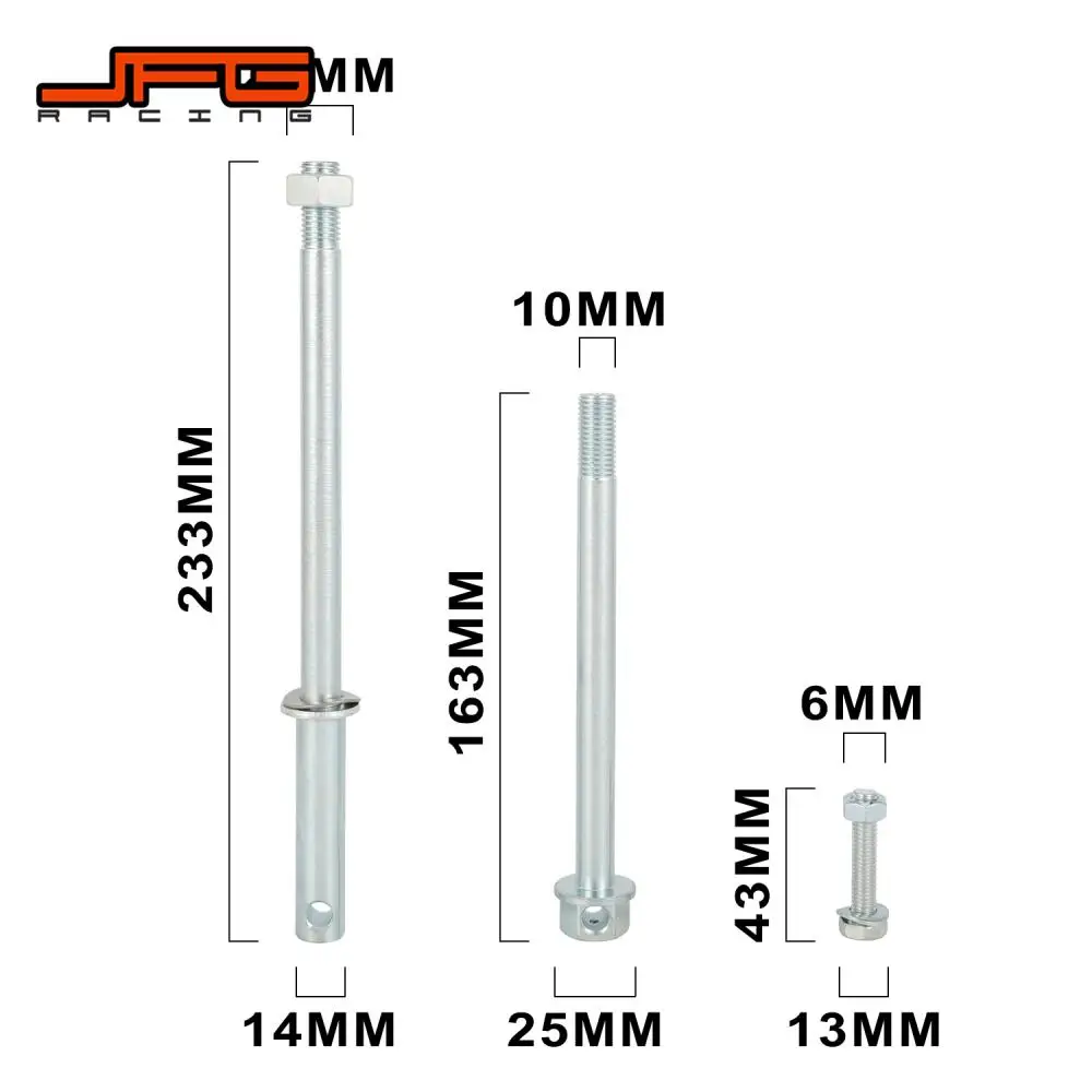 Motorcycle Rear Tire Wheel Axle Set Flat Fork Axis Stainless Steel For Simson S51 Off-road Dirt Pit Bike Motorcycles Accessories
