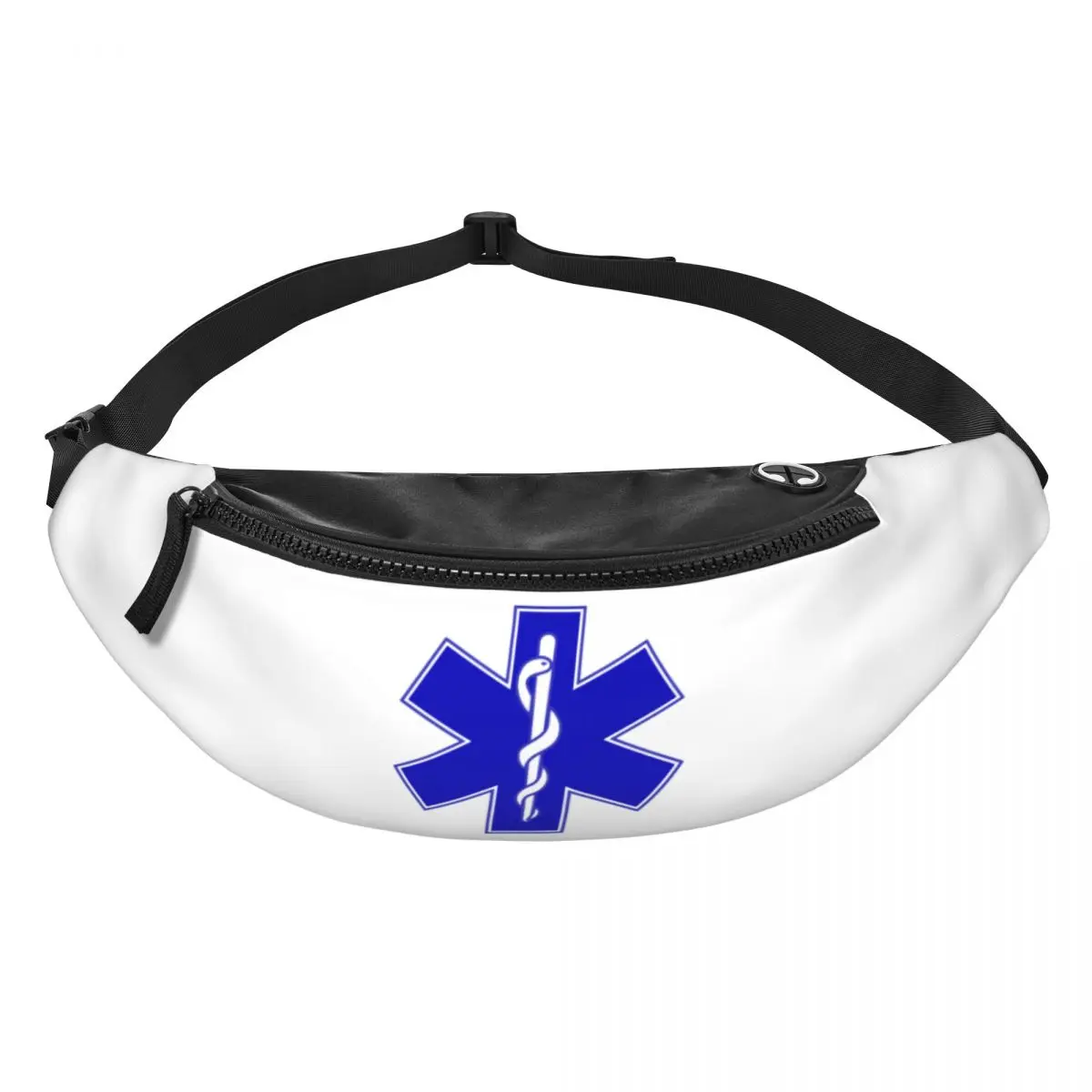 Casual Emt Star Of Life Fanny Pack for Traveling Men Women Crossbody Waist Bag Phone Money Pouch