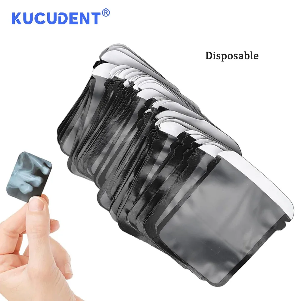 KUCUDENT 100Pcs/Box Dental X Ray Film Barrier Envelopes Disposable Protective Pouch Cover Bags Digital X-Ray Scan Phosphor Plate