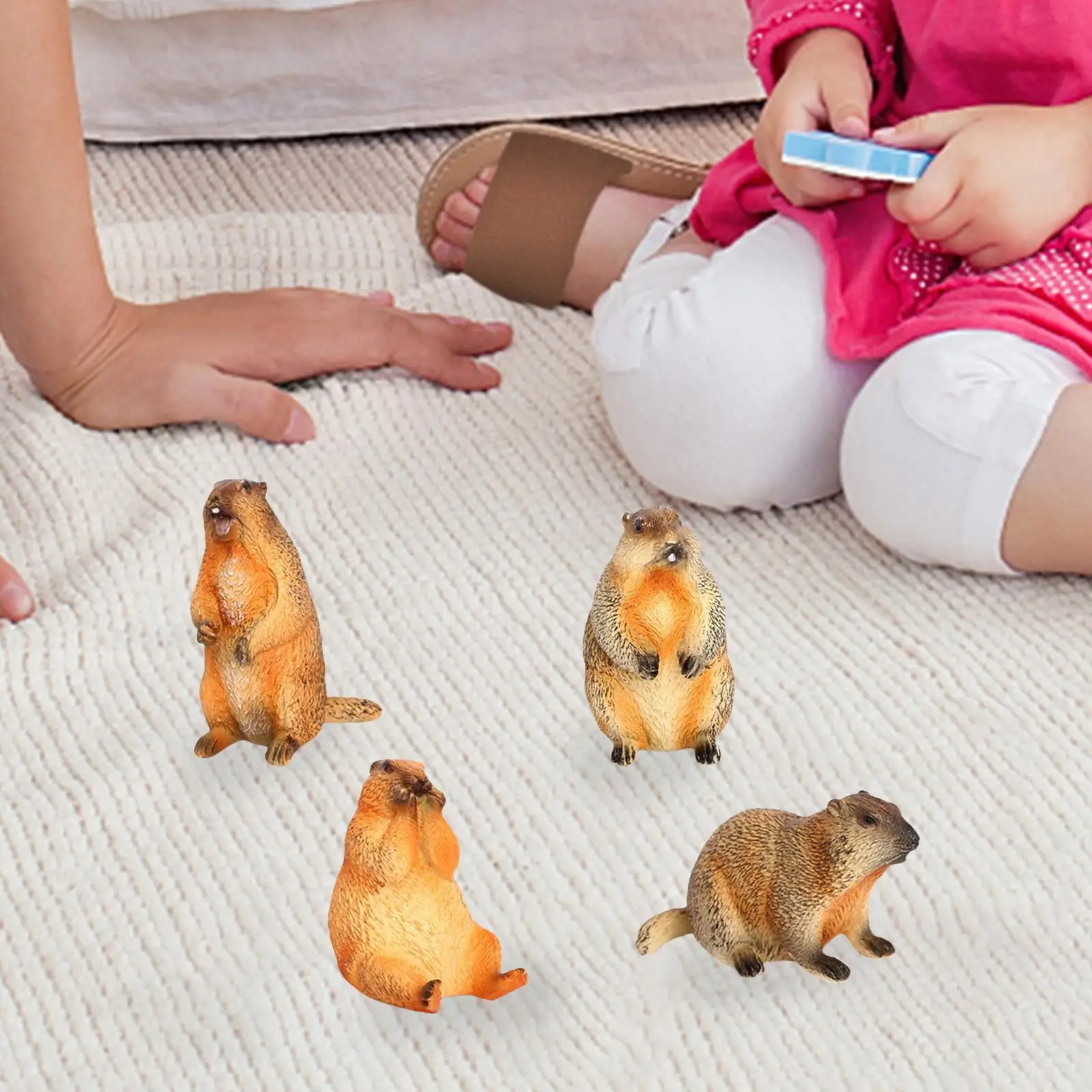 Mini figurines d'action pour garçons et filles, jouets pour cadeaux, 4 pièces