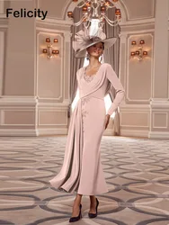 Classic Mother of the Bride Dresses 2025 Mermaid Pleated Customized Wedding Guest Party Dresses Applique Robes Invitée Mariage
