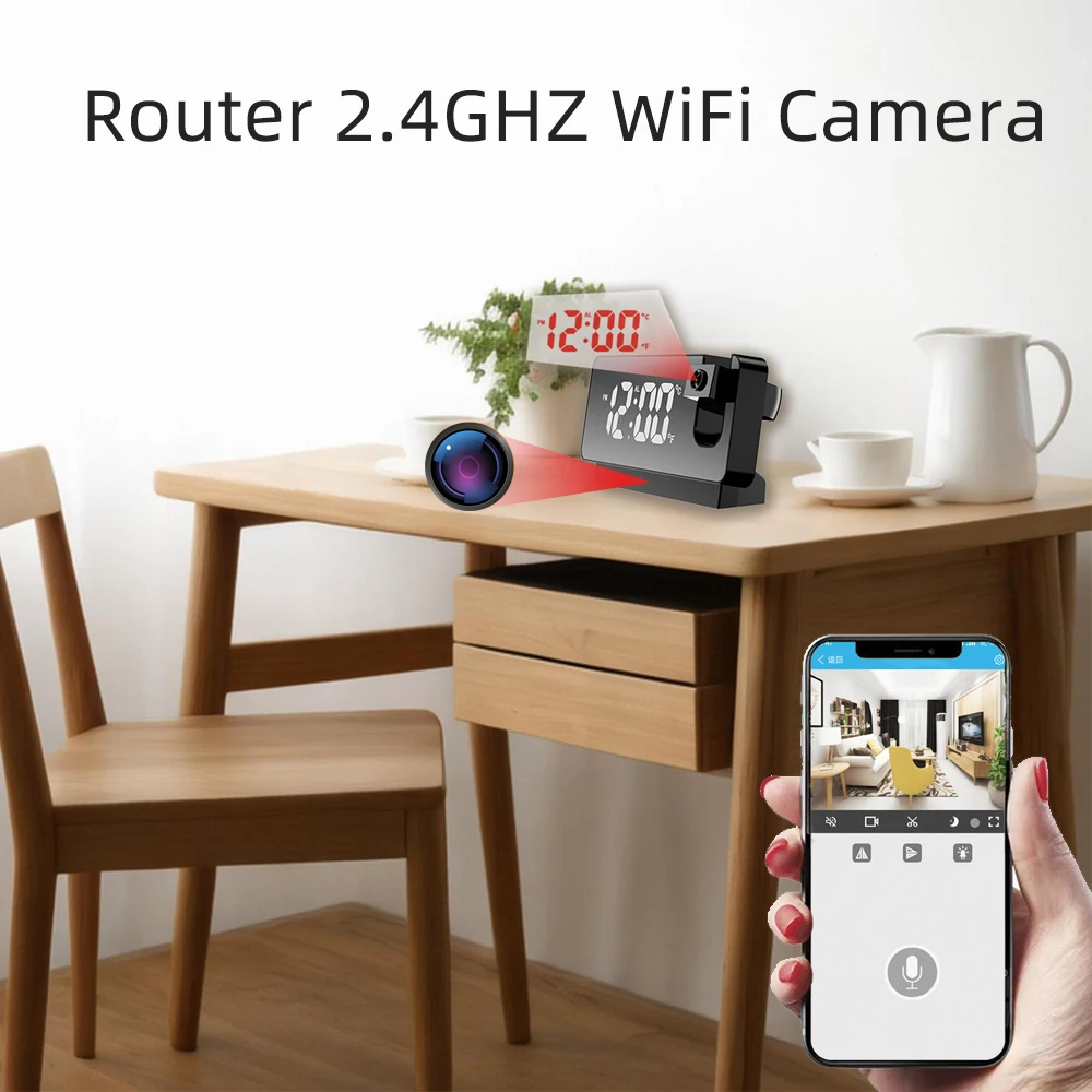 Imagem -05 - Mini Relógio Câmera Full hd 1080p Wifi Câmera Remota sem Fio Detecção de Movimento Alarme Monitoramento Proteção Segurança Escritório em Casa