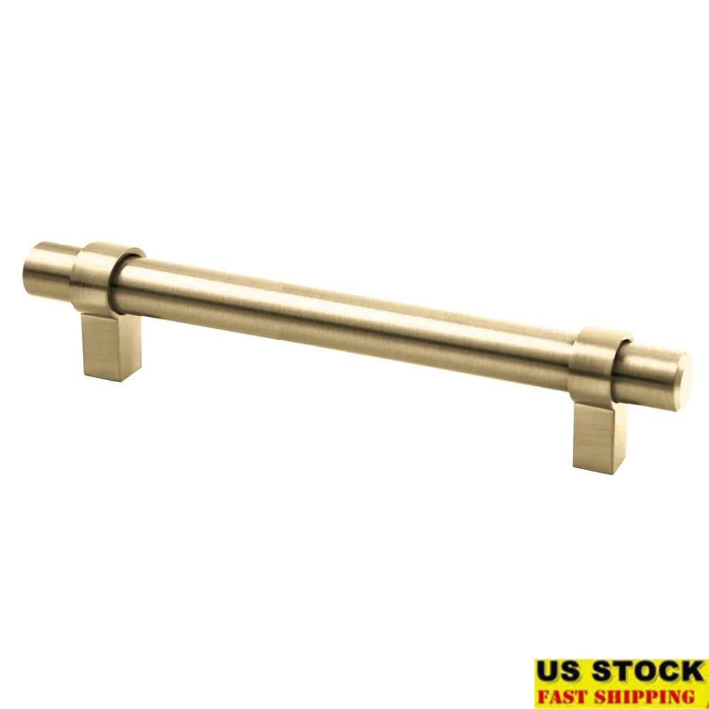 

Modern Satin Gold Cabinet Pulls 5-Pack 128mm Center to Center Drawer Handles Easy Install Durable Steel Kitchen Bathroom Dresser