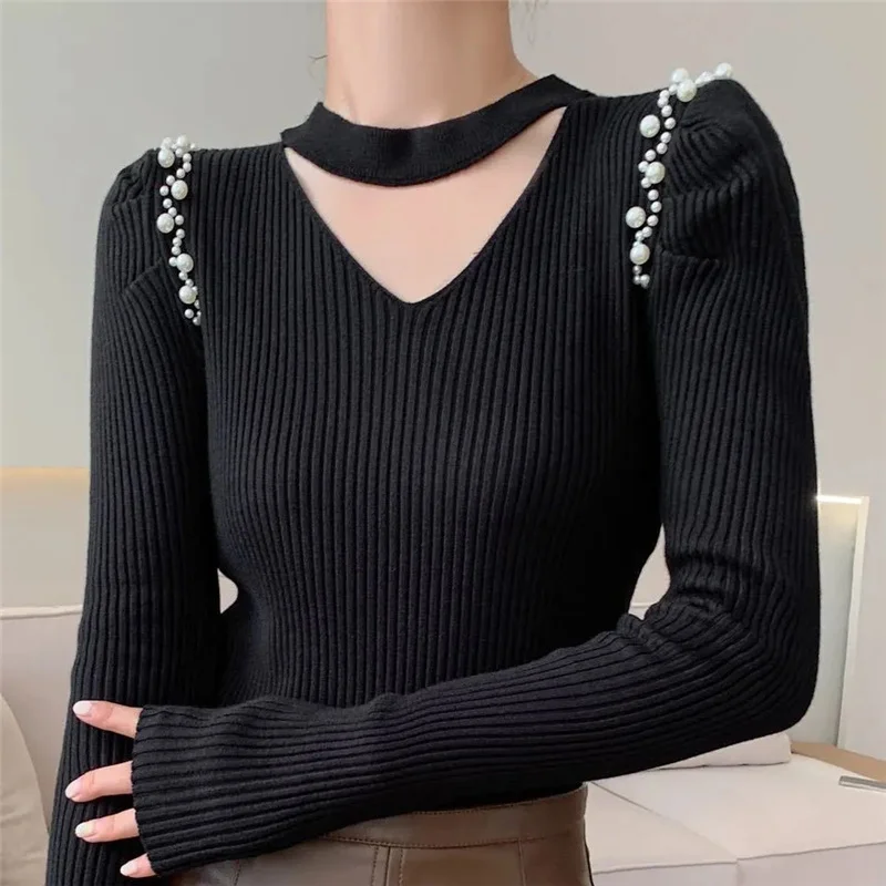 

2023 New Autumn Winter Women's Sweater Long Sleeve Casual Knitted Pullover Knitwear Jumpers Bottoming Soft Sweaters Clothes