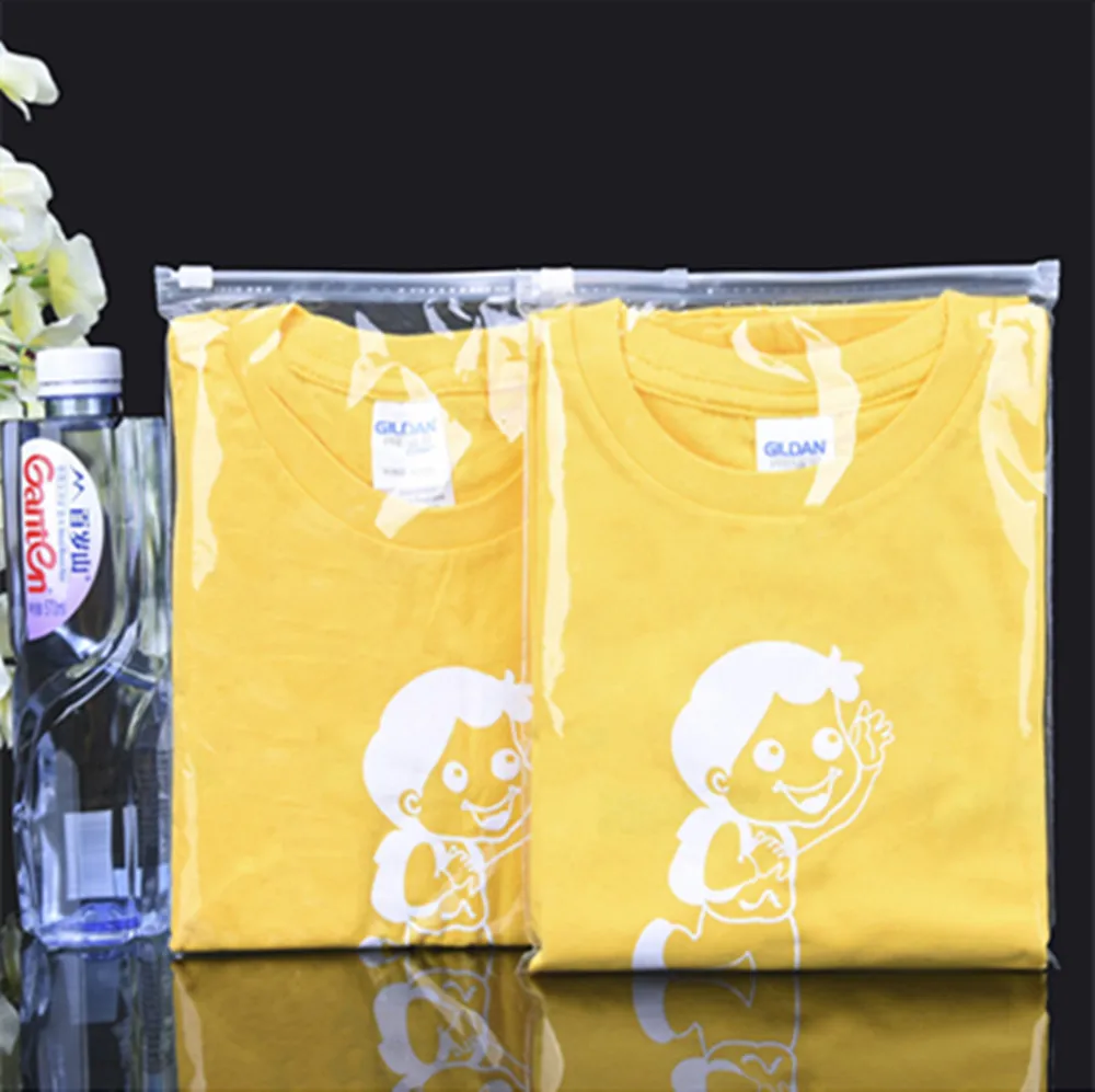 50Pcs Clear Plastic Travel Storage Bag Slide Zipper With Vent Clothes Underwear Tshirt Packaging Pack Pouches Resealable