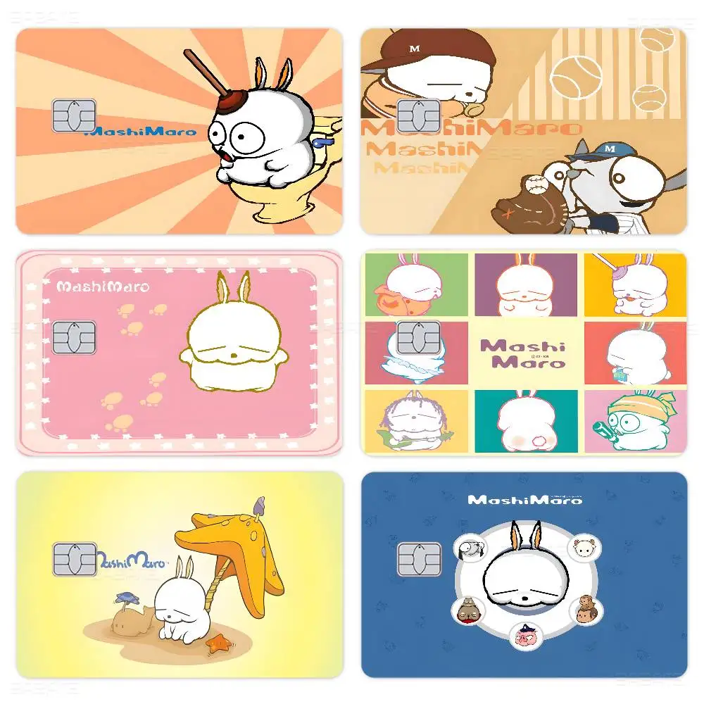 MashiMaro Anime Cartoon Game Film Cover Sticker Case for Small Chip Credit Debit Card Front Side