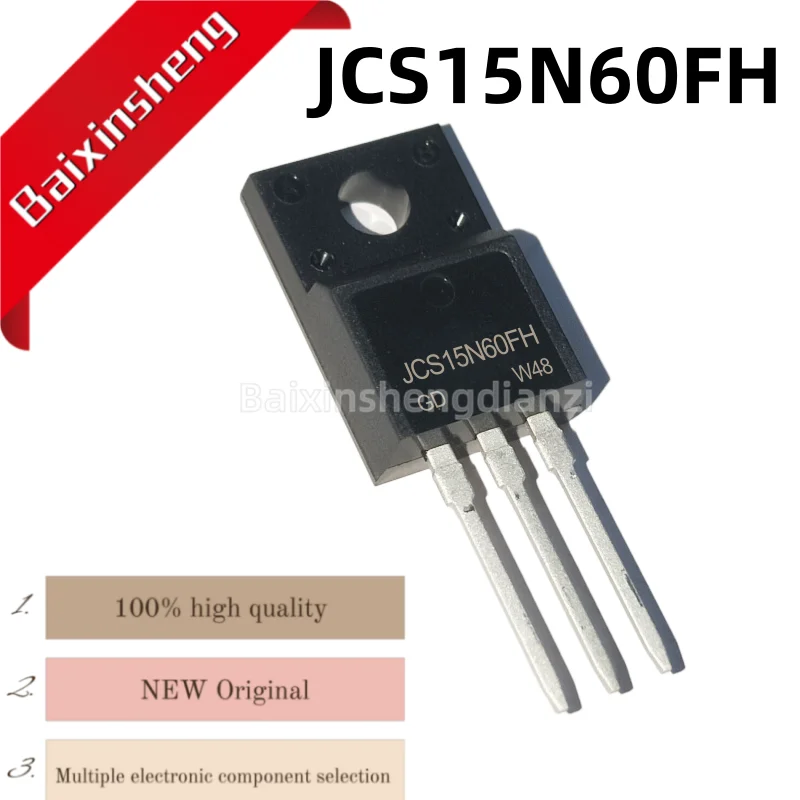 

10 pieces, JCS15N60FH, JCS15N60, 15N60FH, 15N60, TO-220F plastic packaging, MOSFET, brand new in stock