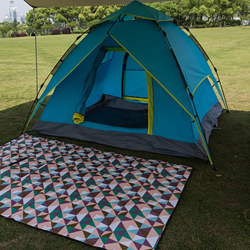 Outdoor Double-decker Tent 3-4 People Travel Picnic Tent Rainproof Double Wild Automatic Camp Tent