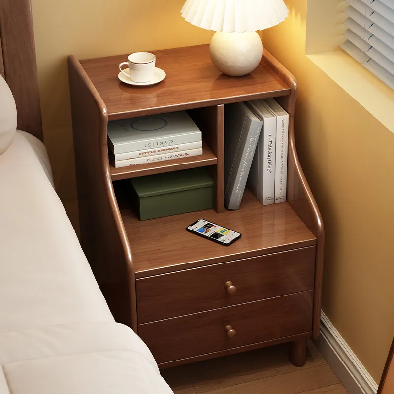 Bedside table Household with bookshelf storage cabinet Modern simple small apartment locker Bedroom bedside table