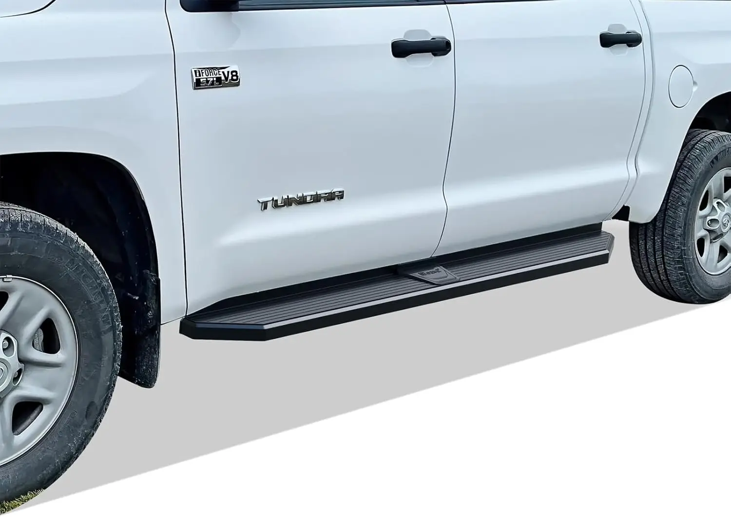 

Черные подножки из нержавеющей стали, совместимые с Toyota Tundra 2007-2021 CrewMax (боковые ступеньки), ширина 6 дюймов