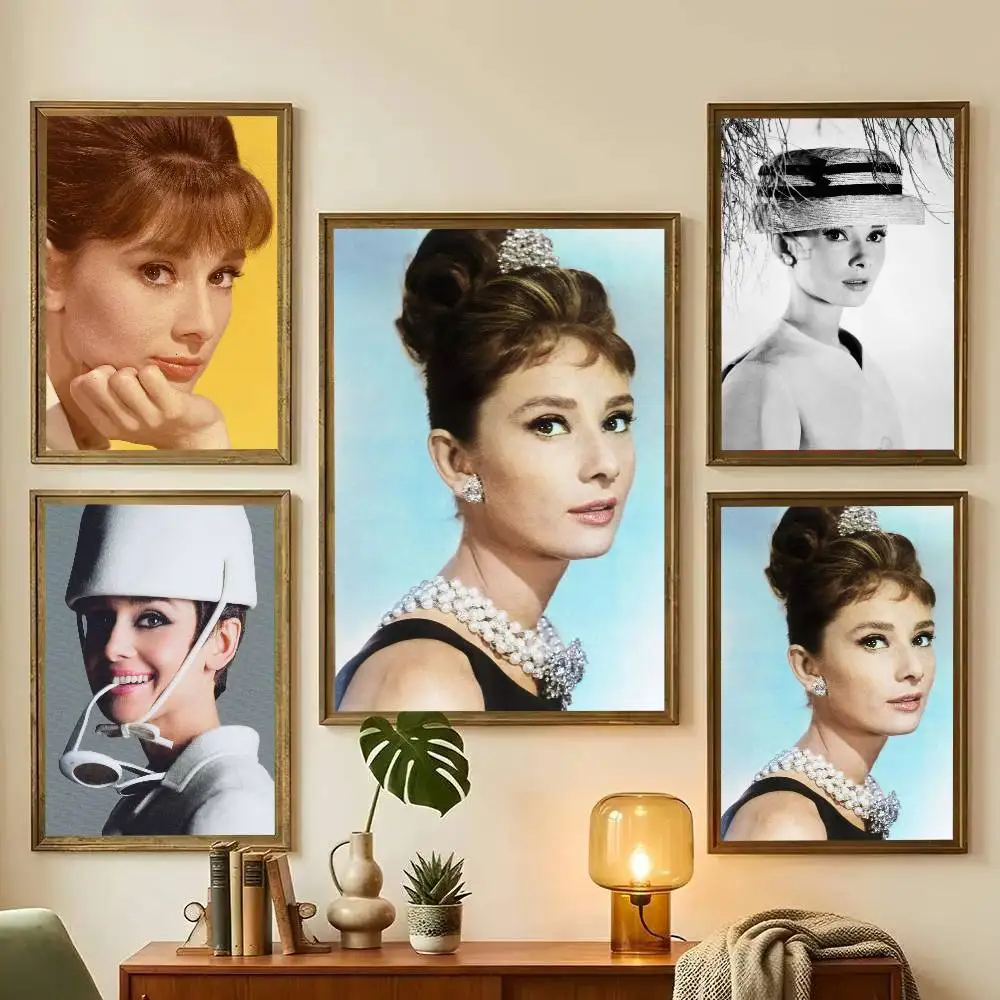 Audrey Hepburn Poster Art With Prints Home Bedroom Living Room Decoration Gift