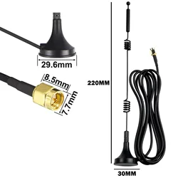12dBi Antenne Antenne 1pcs 2.4G/5.8GHz Dual Band Externe SMA Mannelijke WiFi Antenne Praktisch te Gebruiken Auto Onderdelen