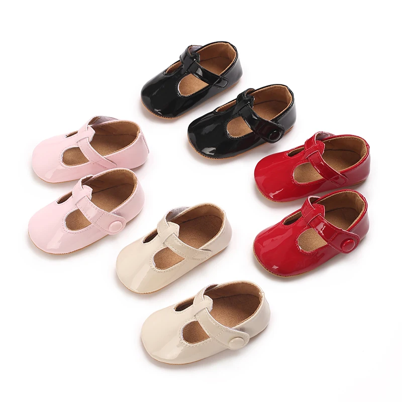 

NEW 0-18M Solid ColorToddler First Walker Baby Crib Newborn Baby Princess shoes Infant Boy Girl Shoes Rubber Soft Sole Non-Slip