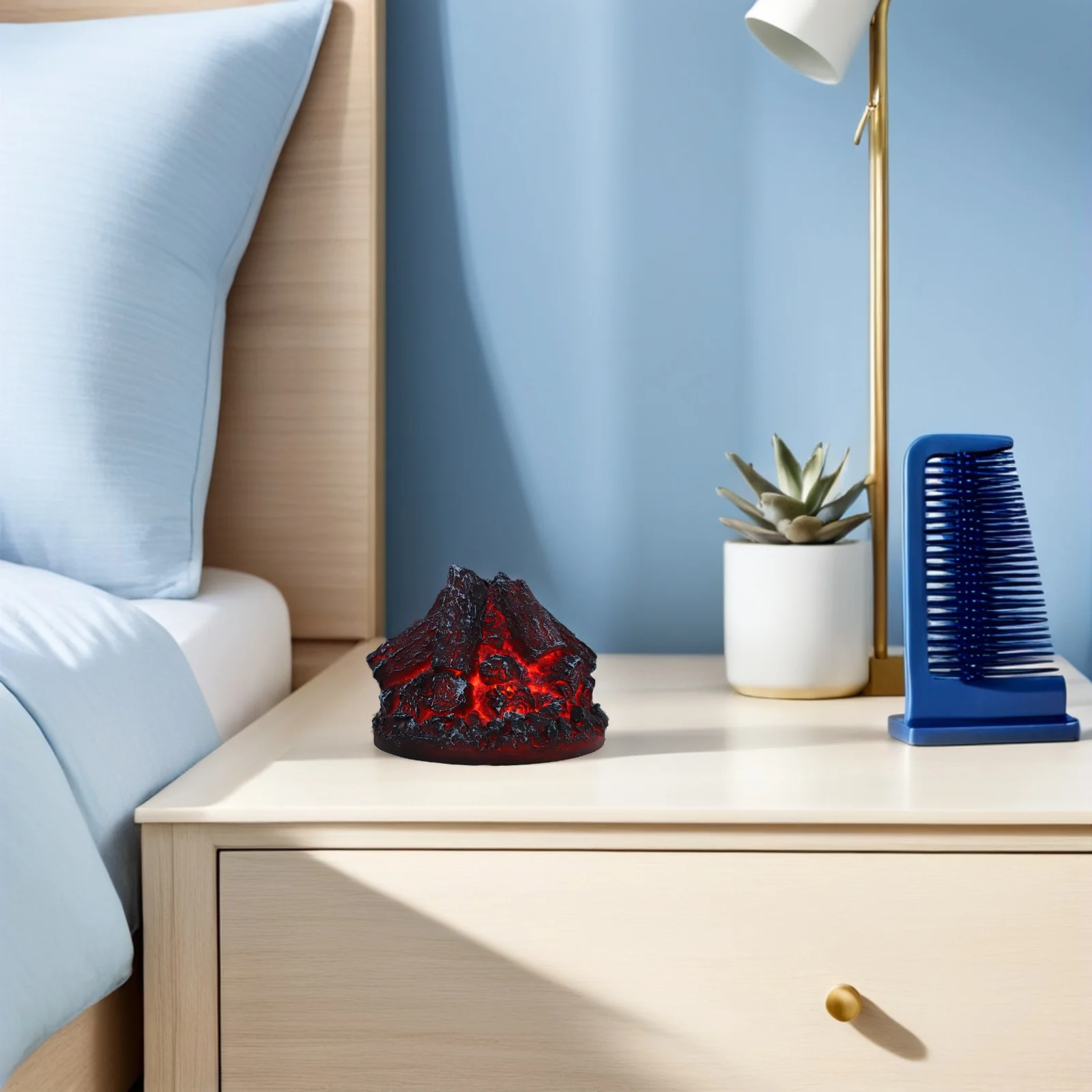 محاكاة مصباح لهب الفحم LED الحطب سجل تصميم مصباح عيد الميلاد لهب جو ضوء غرفة نوم فندق مطعم ديكور