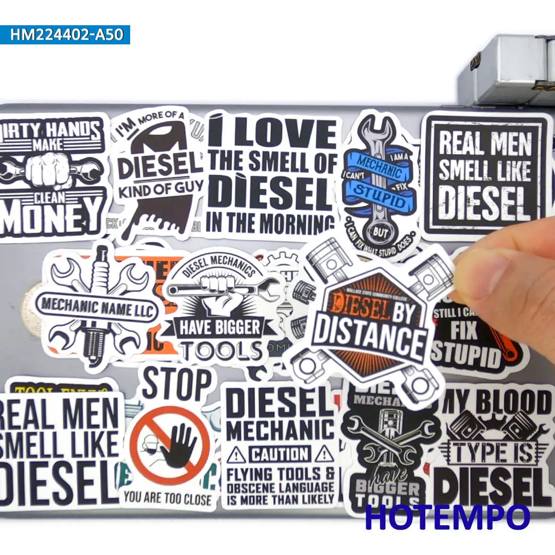 20/30/50PCS Diesel Mechanic Stickers Repairman Slogan Retro Decals for Helmets Laptop Phone Luggage Motorcycle Bike Car Sticker