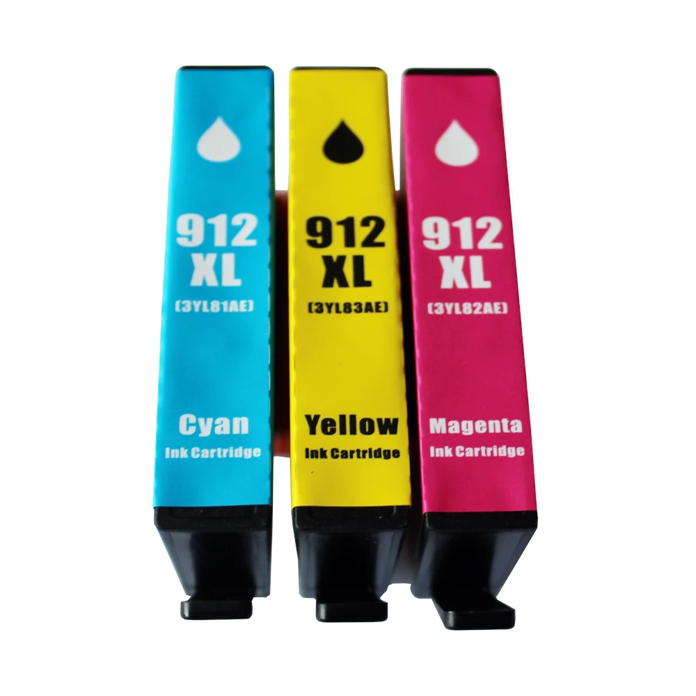 Color 912xl Cyan magenta Yellow ink cartridge for HP OfficeJet Pro 8020 8022 8023 8024 8025 8026 8028 8035 Printer hp912