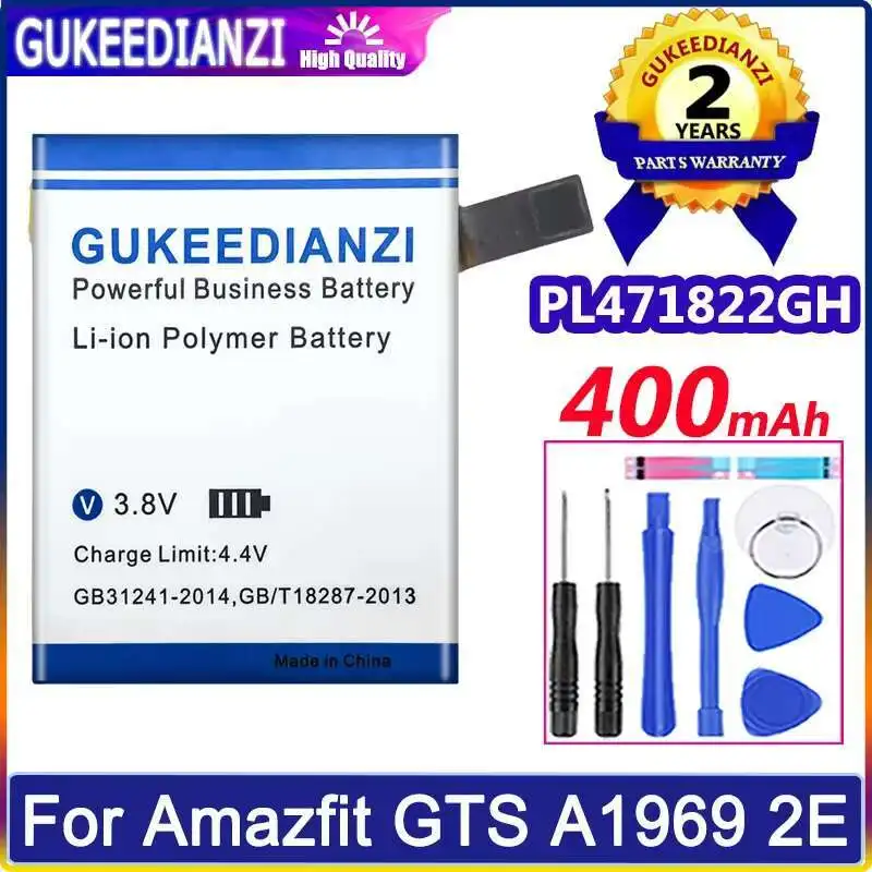 

Долговечный аккумулятор 400 мАч для Huami Amazfit Gts A1969 2E A2021EVE PL471822GH PL471822GH A1969 с проводами для умных часов