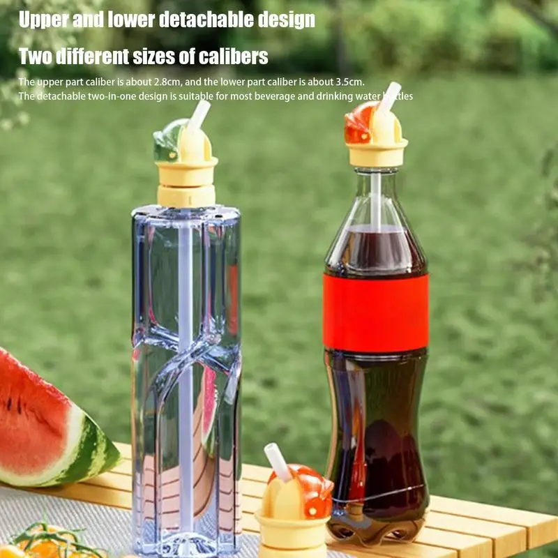 Water Bottle Top Adapter Silicone Bottles Top Spout Adapter Replacement Bottle Topper Spout Adapter Baby Self Drinking StrawCap