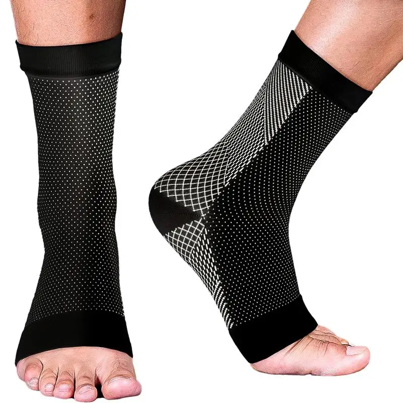 Toeless Pair Neuropathy Socks Ankle Compression Socks Men Women Soothe Socks For Ankle Brace Plantar Fasciitis Pain Relief