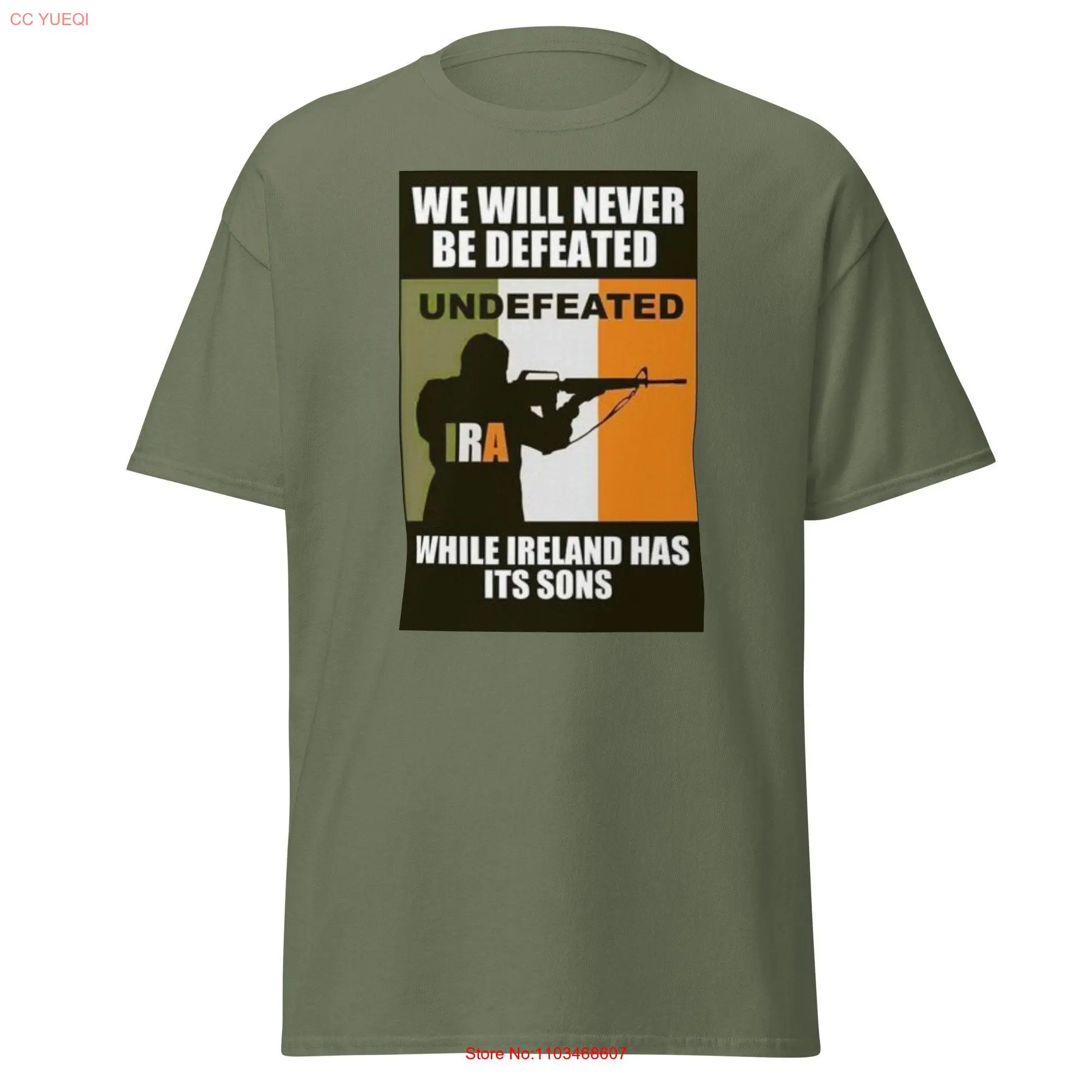 Irish Republican Army T shirt long or short sleeves