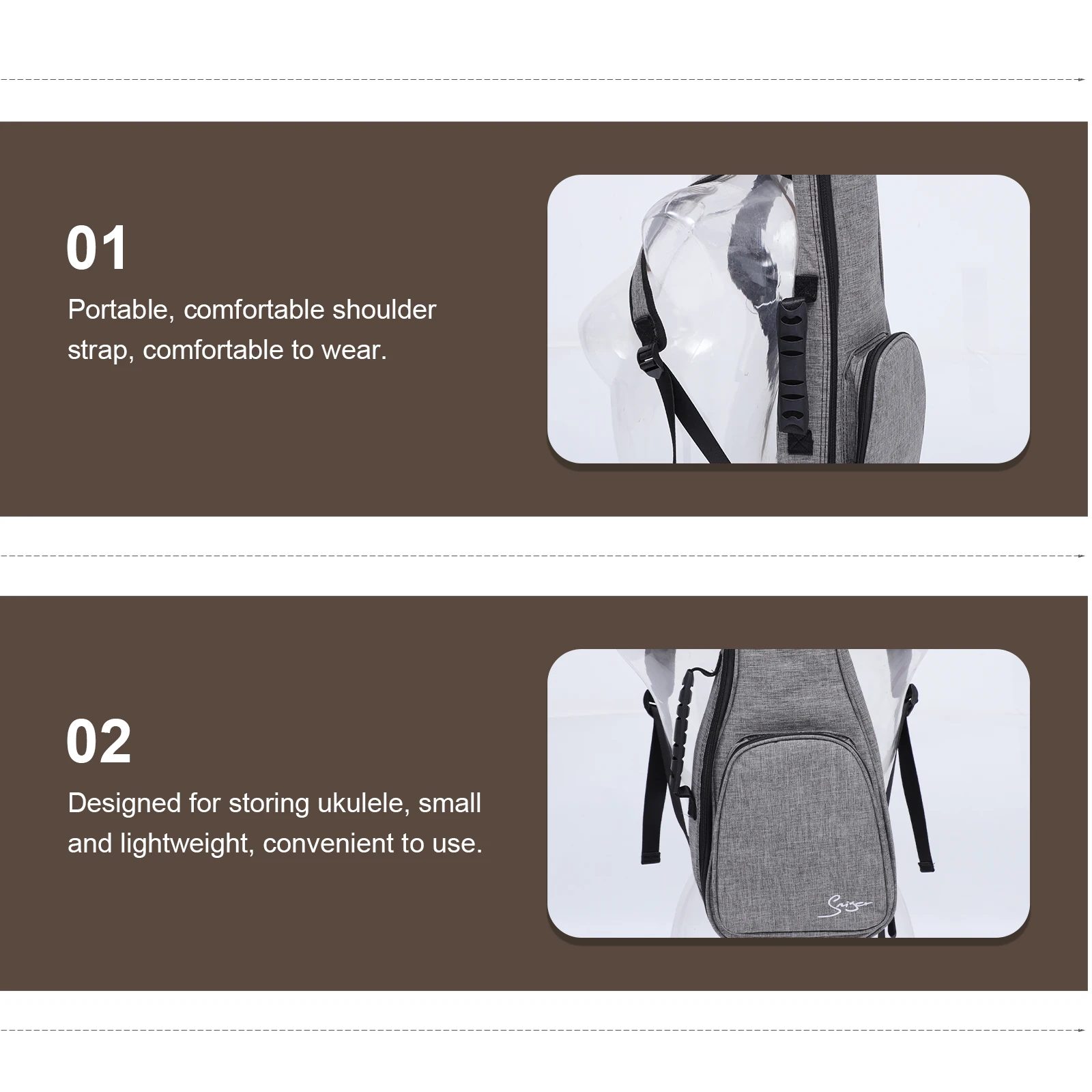 

Ukulele Bag Musical Instrument Protective Case Water Proof Concert Linen Carrying Waterproof Ukelele