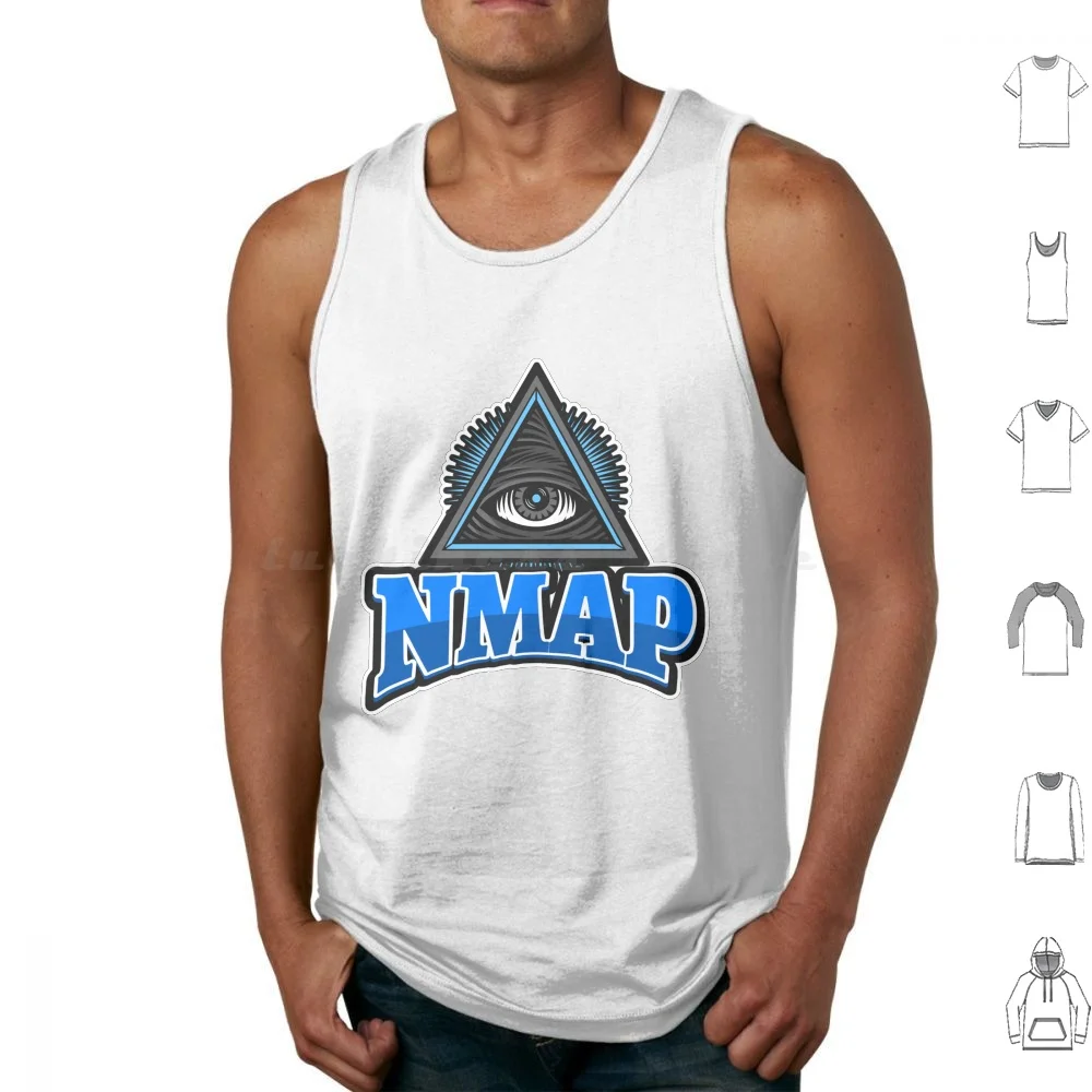 Cyber Security-Hacker-Nmap Essential Tank Tops Print Cotton Cyber Security Hacker Nmap Essential