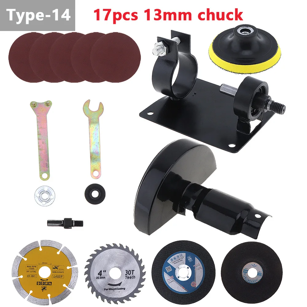 5pcs/lot 13mm Electric Drill Cutting Seat Stand Holder Set with 2 Wrenchs and 2 Gaskets for Grinding Tools