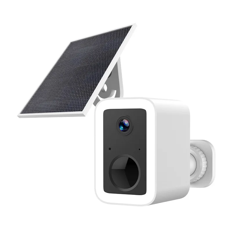 Faretto da 3 MP Batteria senza fili Telecamera Wi-Fi solare Telecamera di sicurezza esterna WiFi a bassissima potenza Visione notturna a colori