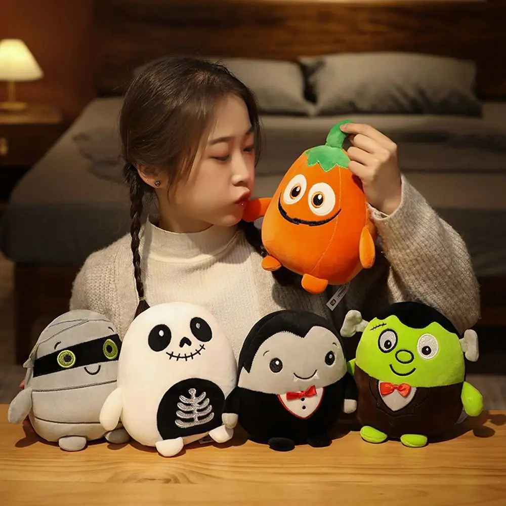 Gift Soft Pillow Bat Soft Toy Pumpkin Vam-pire Skeleton Blame Halloween Plush Toy Funny Halloween Doll Plush Doll Stuffed Toy