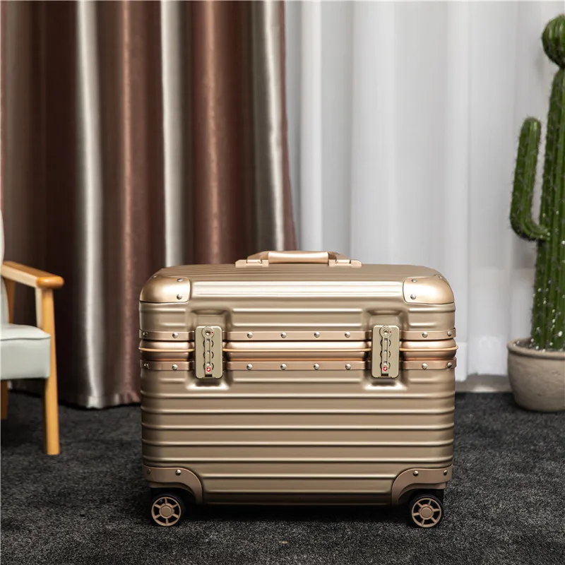 

Business pilot case, aluminum frame boarding trolley case, tools, luggage