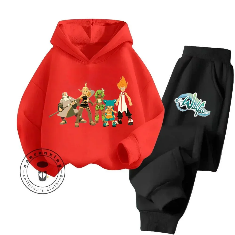 Kids Hoodie Wakfu Kawaii Fashion Pullover Sweatshirt Anime Outdoor Suit Manga Cartoon Girls Boys Fall Casual Clothing for Kids