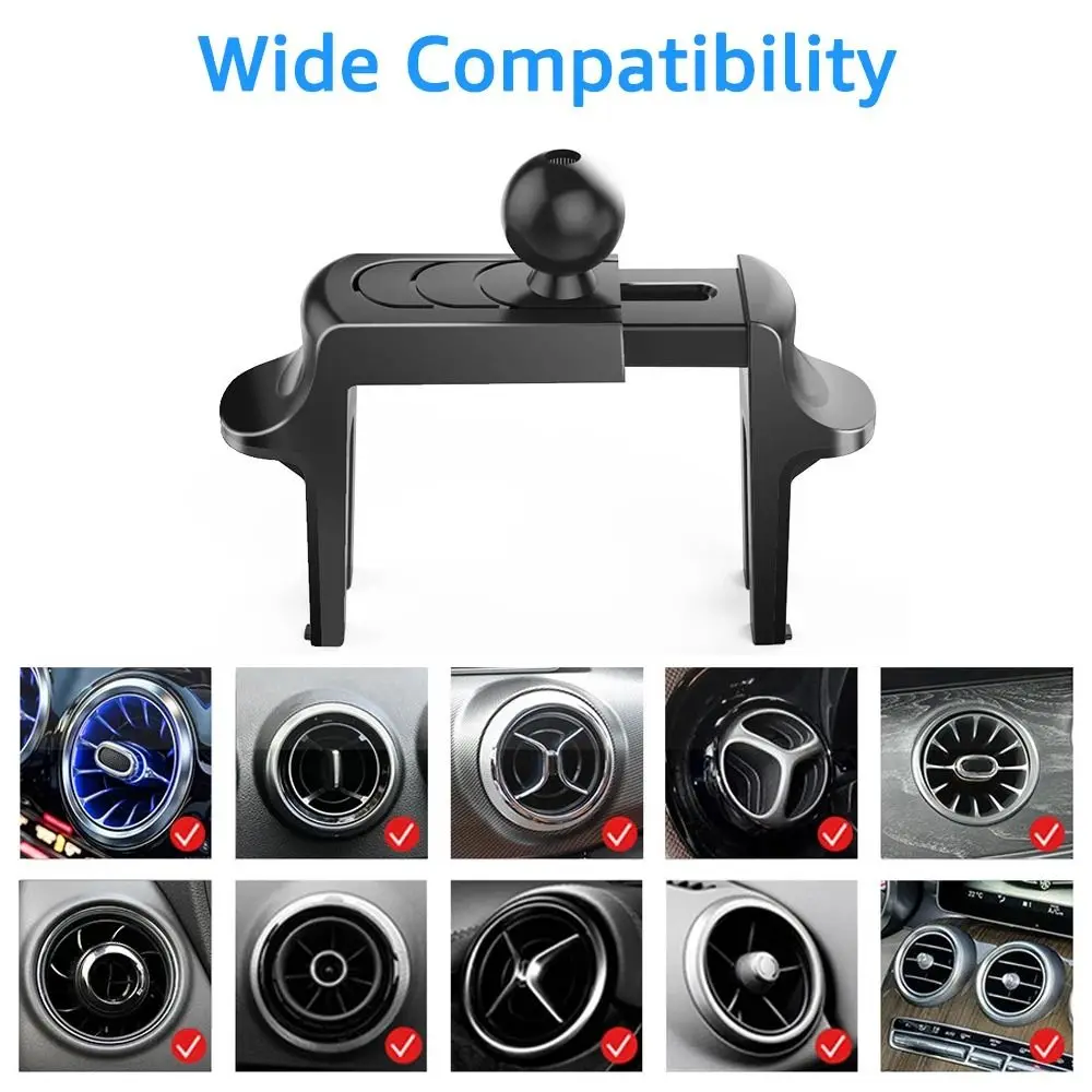 Car Air Vent Clip Mount 17mm Ball Head Base for Round Air Outlet Car Mobile Phone Holder GPS Bracket Accessories