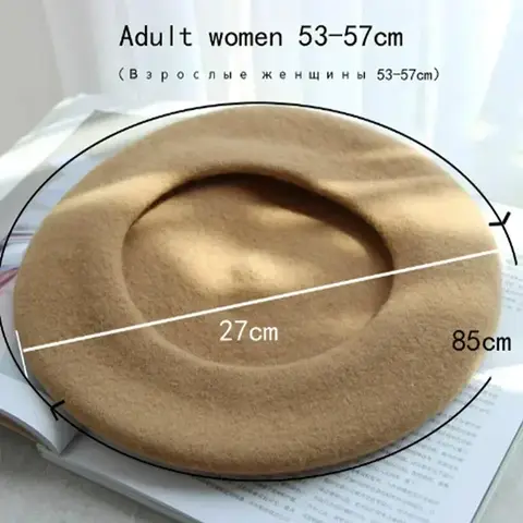 नई बहुरंगी ऊनी मोटी बेरेट्स शीतकालीन शरद ऋतु कलाकार फ्रेंच रेट्रो सादा चित्रकार टोपी महिलाओं लड़कियों के लिए गर्म चलने वाले आउटडोर कैप्स 8 best sales बेरेट टोपी - №8