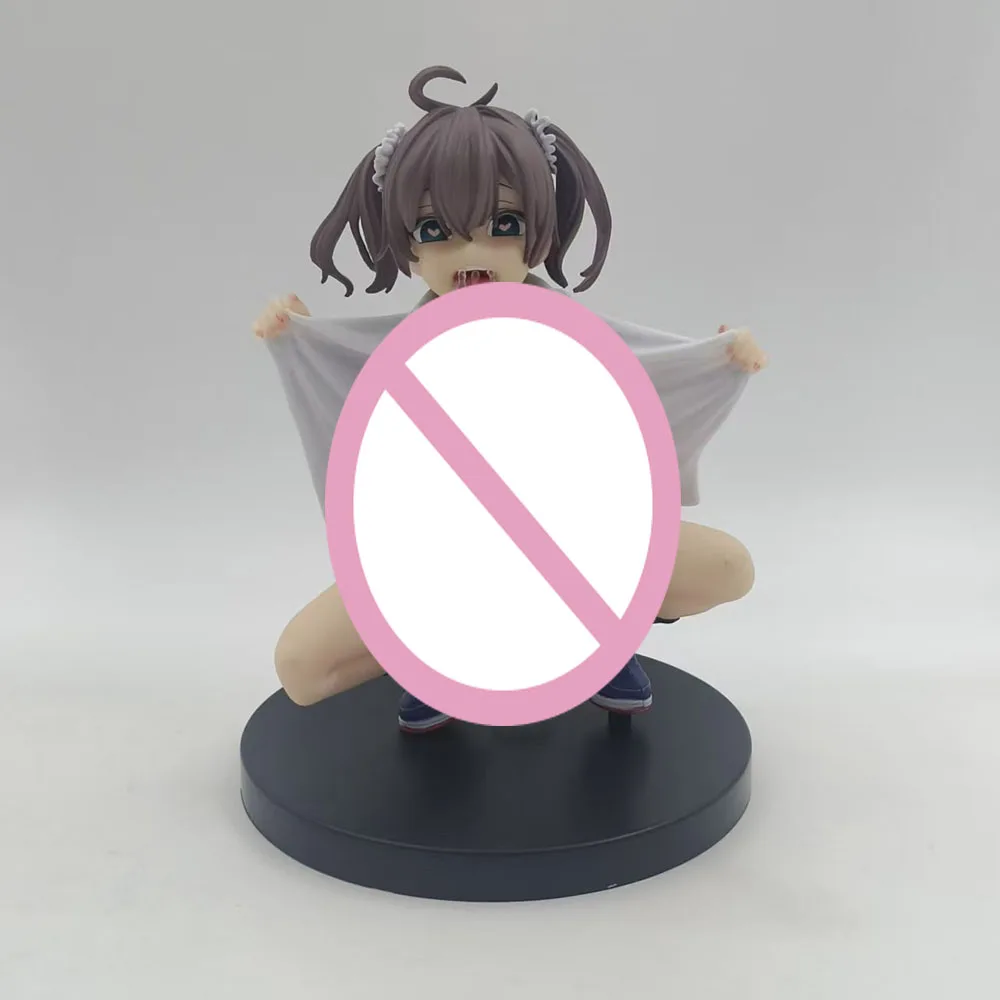 Crouching Addict Anime Figure - Squatting Pose Moe Girl Collectible PVC Statue for Desktop Ideal Gift for Anime Fans