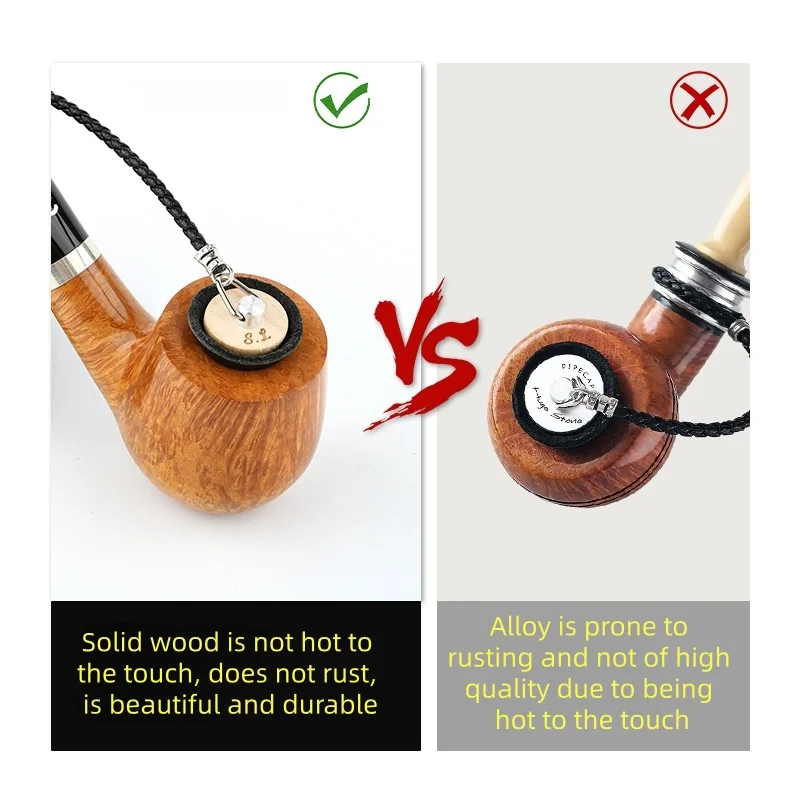 

Premium Leather Pipe Cap for 19-22mm Pipe, Full Set Smoking Tool Knot Windproof Pipe Accessories High Quality Durable
