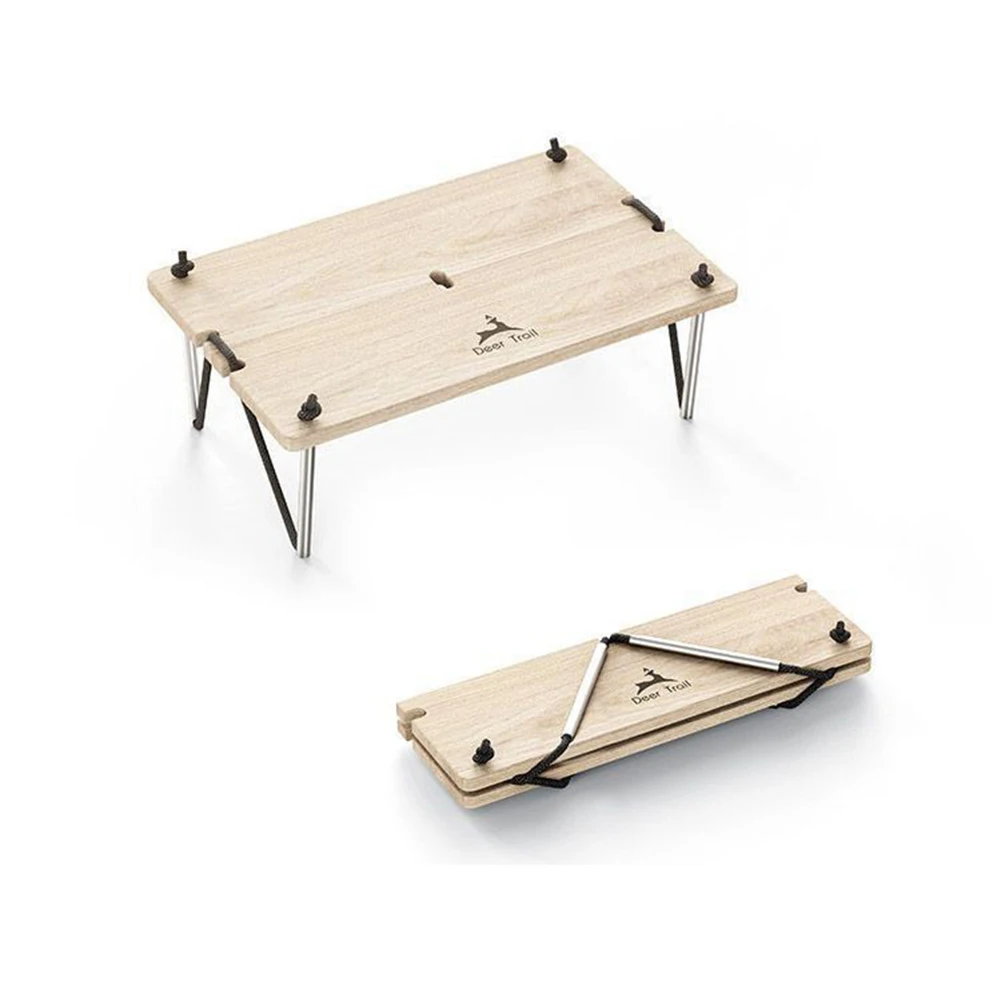 

Lightweight Portable Folding Wood Table for Outdoor Use Tea & Coffee Table Mini Camping Table Easy Setup