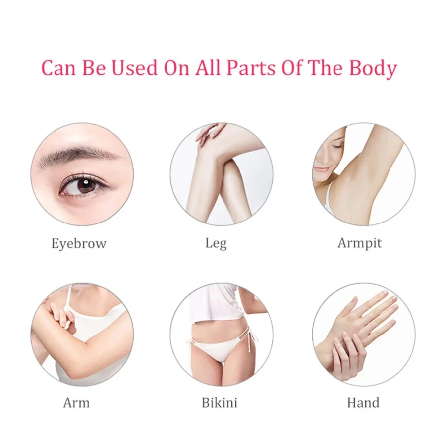 Portable Epilator Mini Face Hair Removal Electric Eyebrow Trimmer Lipstick Shaver Painless Body Eye Brow Razor Women Depilator