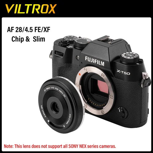 VILTROX AF 28mm F4.5 Chip Autofocus lente de cámara de fotograma completo Retro delgada para Fujifilm X Sony E Nikon Z Mount