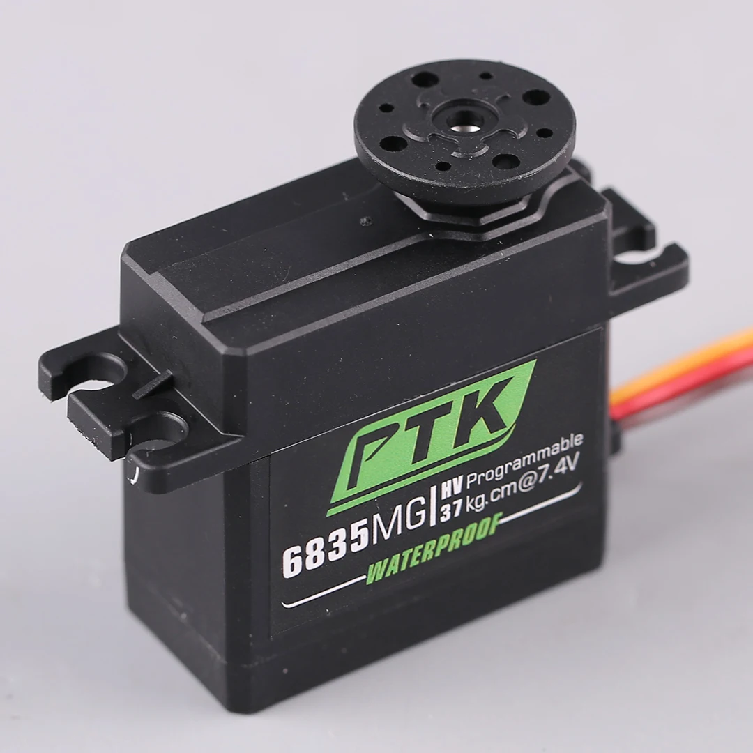 

PTK 6835MG High Torque 40kg/HV Metal Gear Digital Servo Stainless Steel Gear for Fixed Wing Robot DIY RC Car 180° Rotation