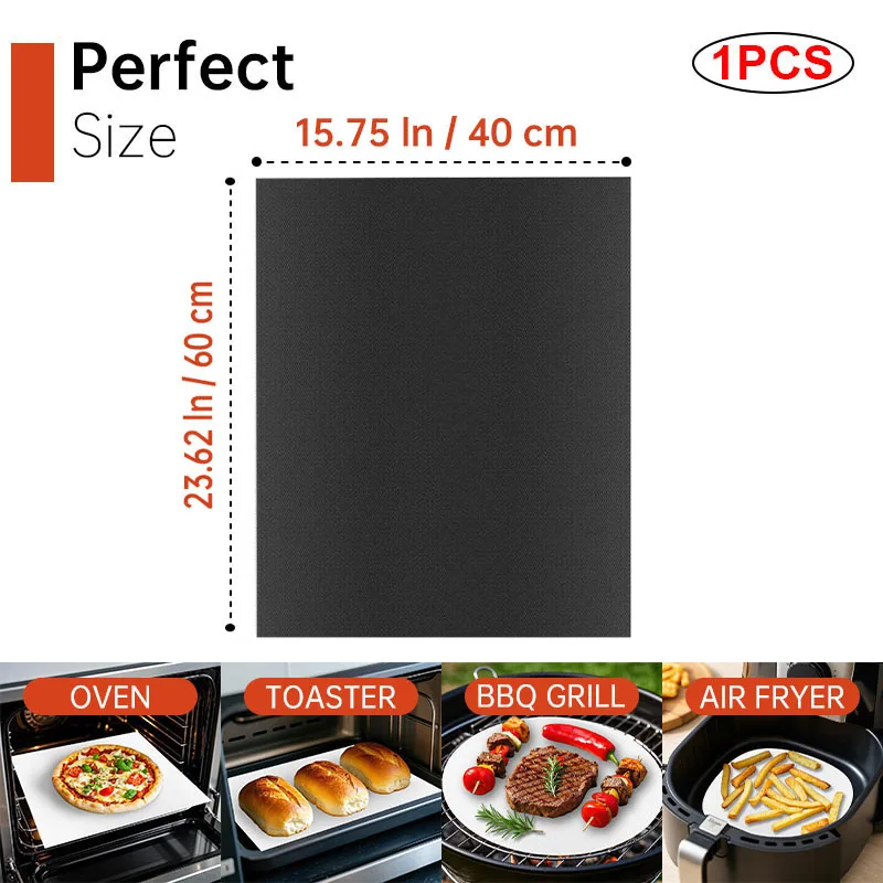 60*40 cm Nicht-stick BBQ Grill Matte Backen Matte Grill Werkzeug Kochen Grillen Blatt Wärme Widerstand Leicht zu Reinigen Küche BBQ Werkzeug