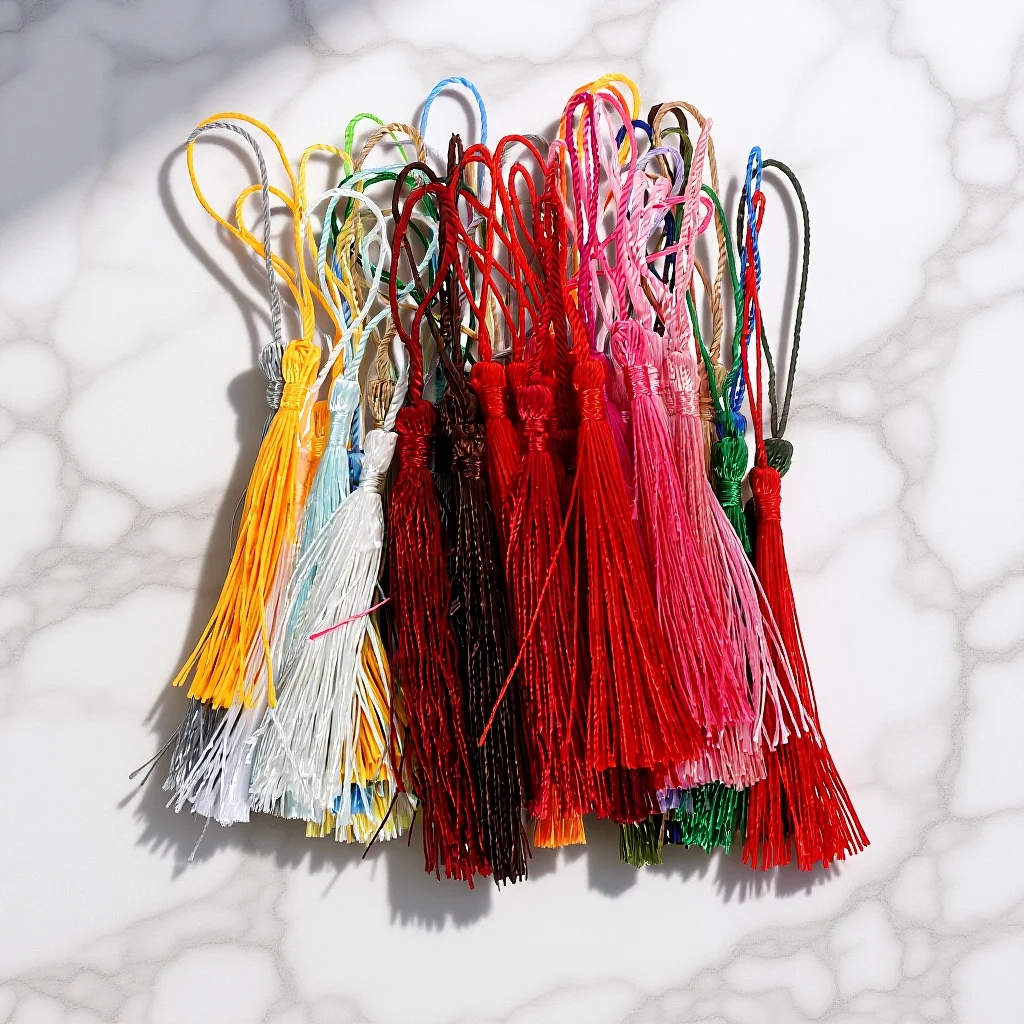 

50Pcs Chinese Knot Handmade Colorful Tassels Silk Tassel for Jewelry Keychain Bookmark Decoration DIY Use Silk Tassel