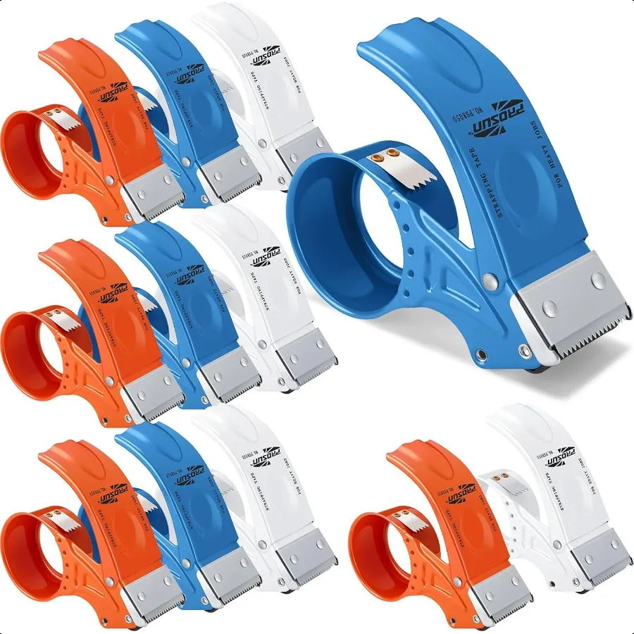 

12 Pcs 2 Inch Packing Tape Dispenser Gun Heavy Duty Metal Tape Gun for Packing Boxes Wide Tape Gun for Handheld Sealing Cutter