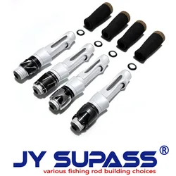 JY SUPASS OVS fishing rod building kit top quality shiny white reel seat handle set DIY Accessories Set for Rods Building
