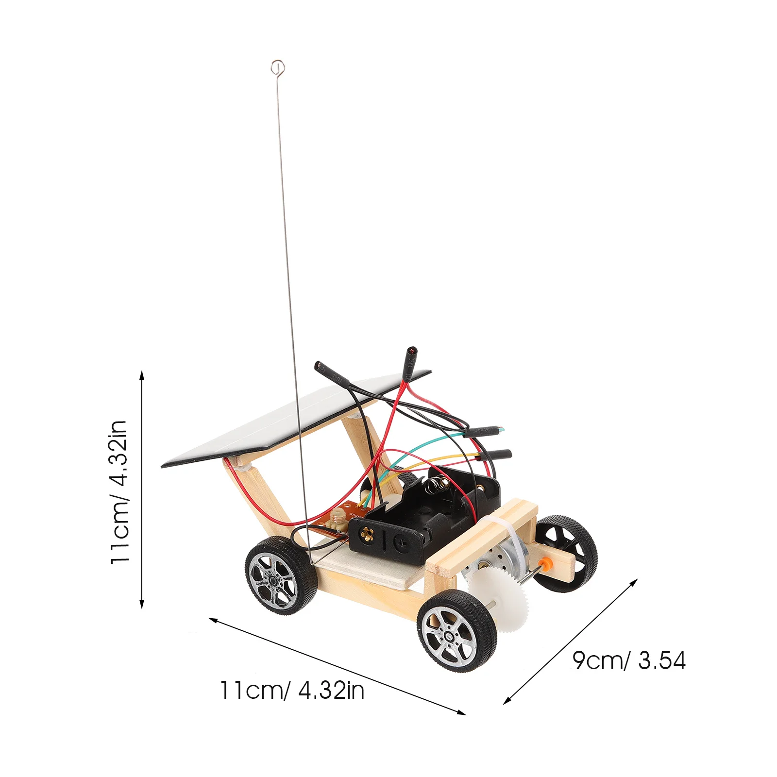 Juego de rompecabezas de montaje de coche teledirigido con energía Solar DIY de madera, regalo educativo de aprendizaje de ciencia de crecimiento intelectual para niños