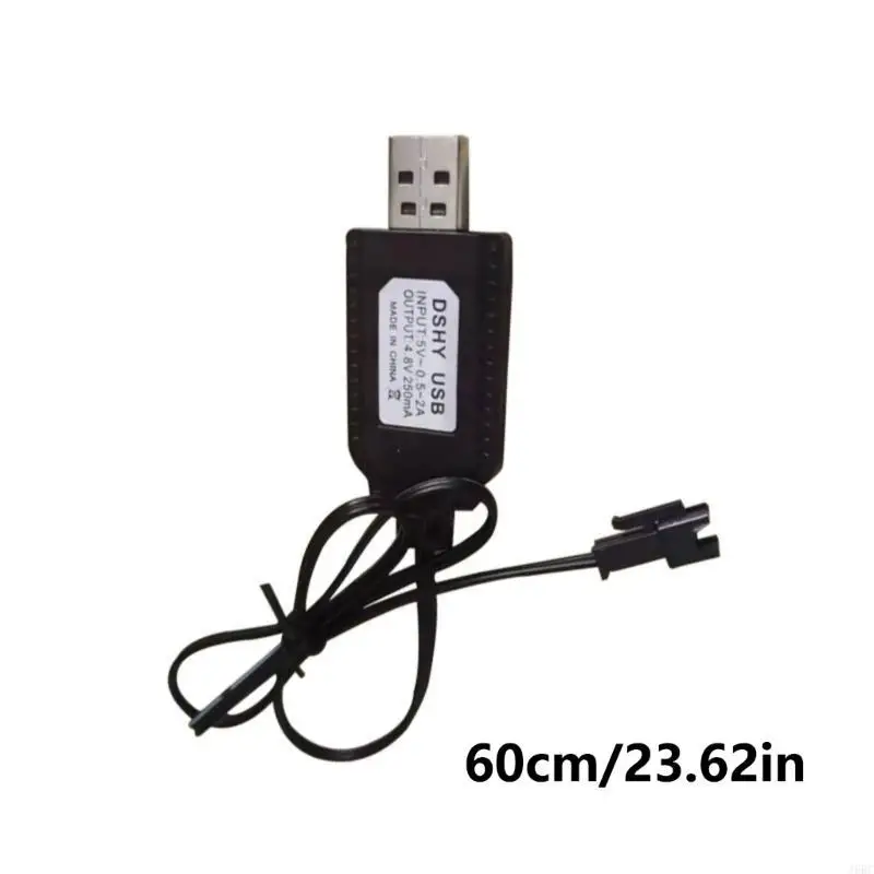J6BC 2Pcs 4.8V USB Charging Cable for SM2.0 2P Plug Adapter for Old Version Excavators