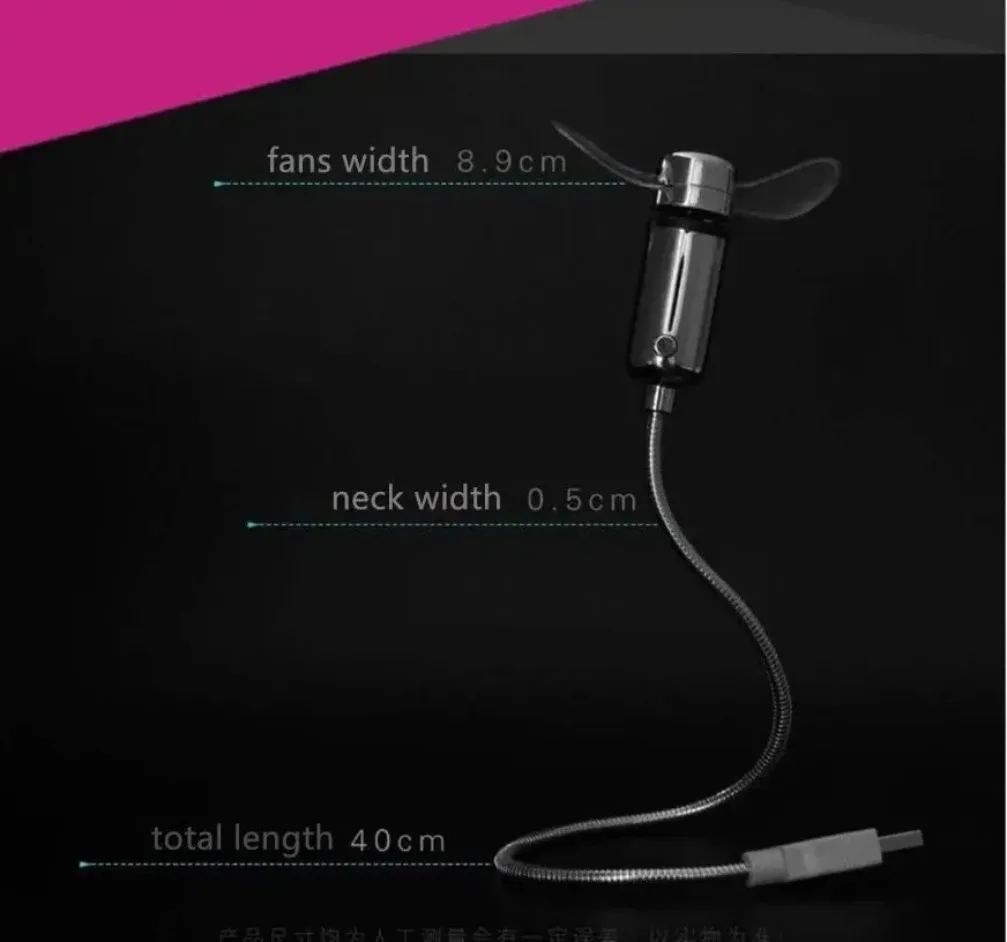 Der flexible Mini-Lüfter mit USB-Netzteil-Lüfter mit LED-Zeitanzeige eignet sich sehr für Desktop-Computer, Laptops und Tablets