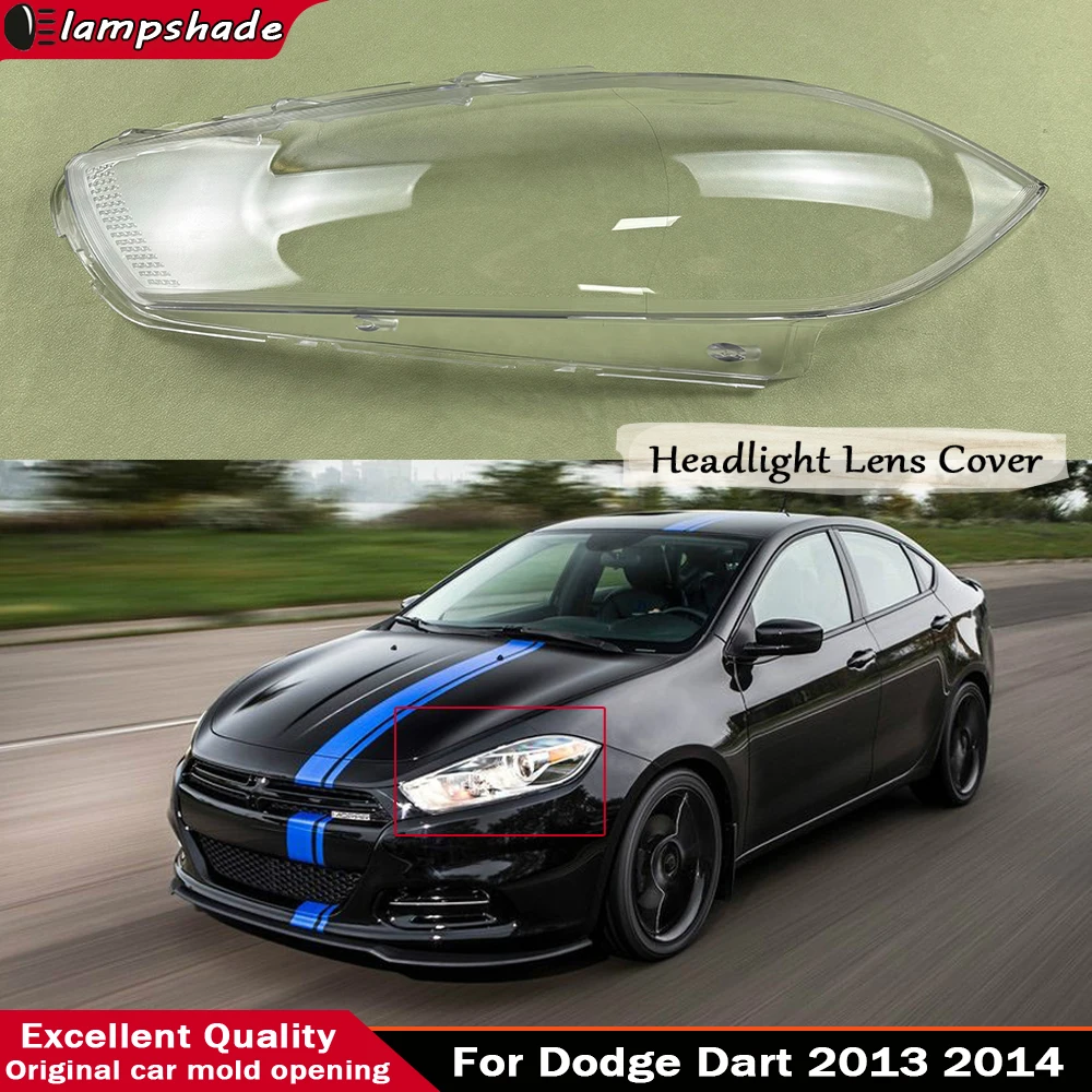 

Front Headlight Shell For Dodge Dart 2013 2014 Transparent Headlamp Cover Lamp Shade Plexiglass Replace Original Lampshdade