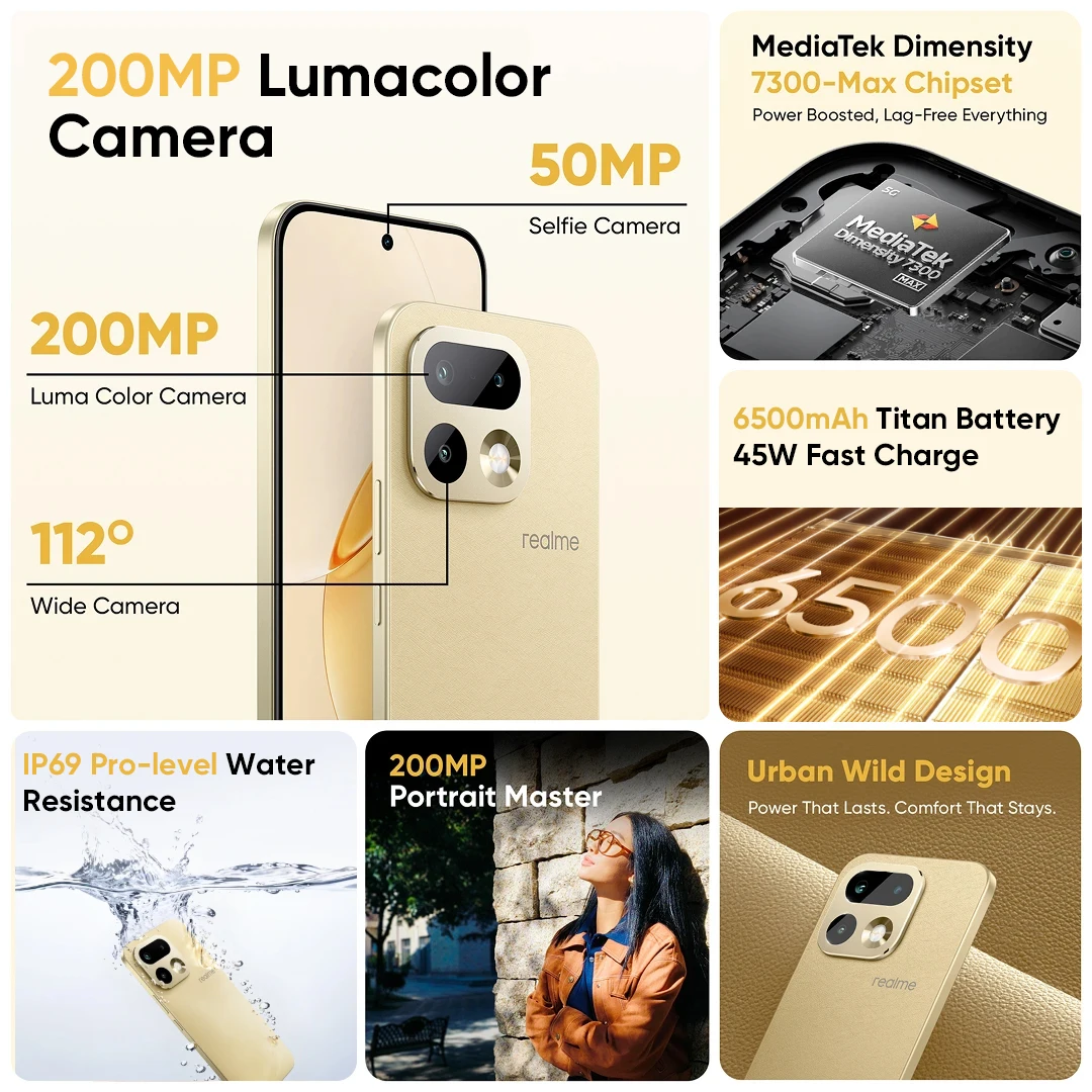 Nuevo lanzamiento: Versión UE del smartphone realme 16 Pro 5G, con cámara LumaColor de 200 MP, pantalla AMOLED de 6500 nits, batería de 6500 mAh y carga de 45 W 4