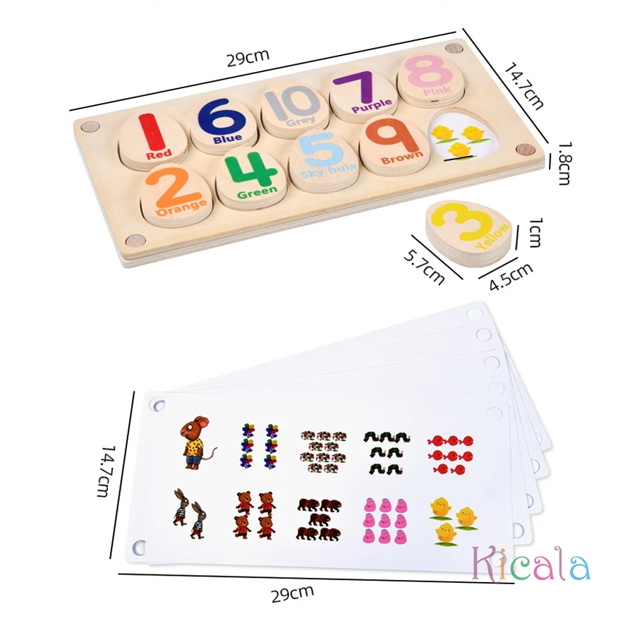 لوحة عد الرياضيات للأطفال أداة تعليمية منتسوري إضافة حسابية الطرح أرقام التعلم مطابقة لعبة التفاعل Parish