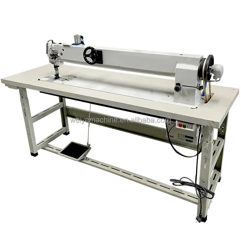 4420 Long Arm Double Needle Sewing Machine with Triple Synchronous Feed System for Heavy Duty Sewing